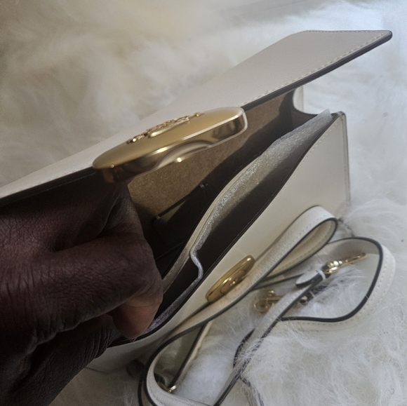 NWT Coach Eliza Cream Leather Crossbody Bag - Picture 7 of 14